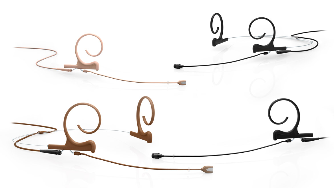Samje Beige Pro Headworn Dual Earhook Auriculares Micrófono para Sennheiser Transmisor inalámbrico Cuerpo Jack de bloqueo mono de 3,5 mm 